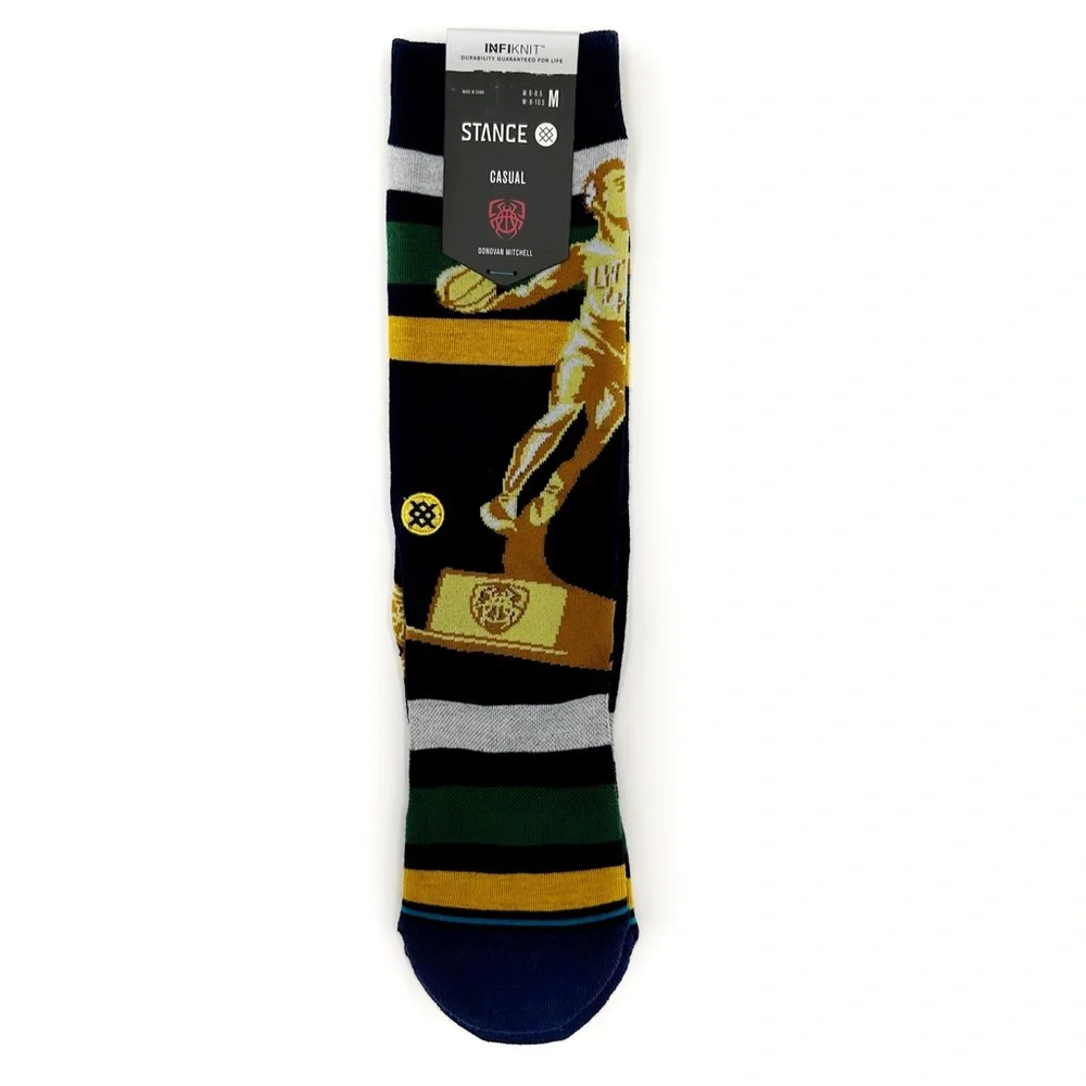 Stance Donovan Mitchell Spida Dunk Crew Socks Medium Mens Womens NBA Fan Gift